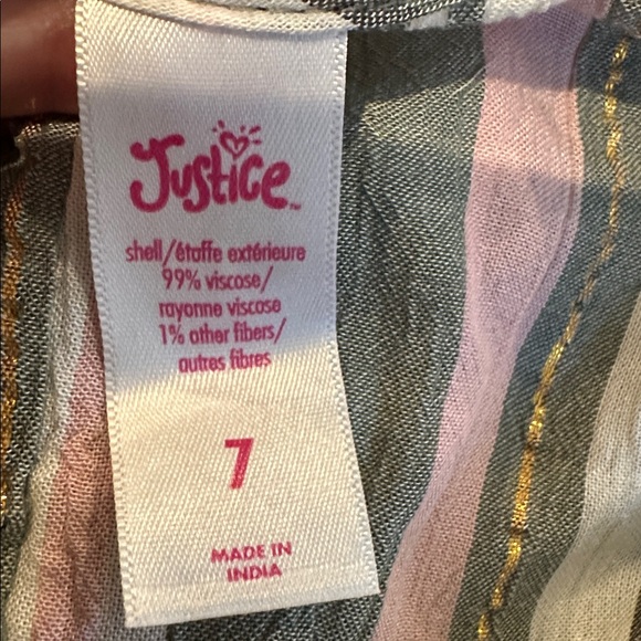 Justice Girls Blouse Top B6 - Picture 3 of 3